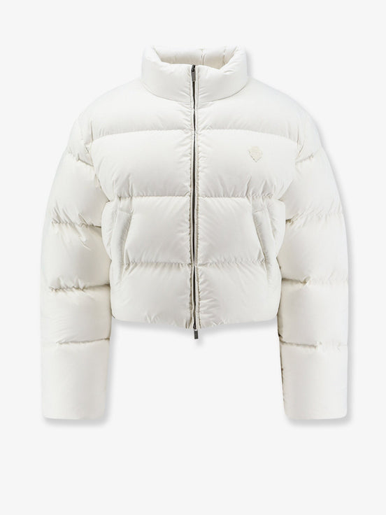 Crop Fit down jacket with crest