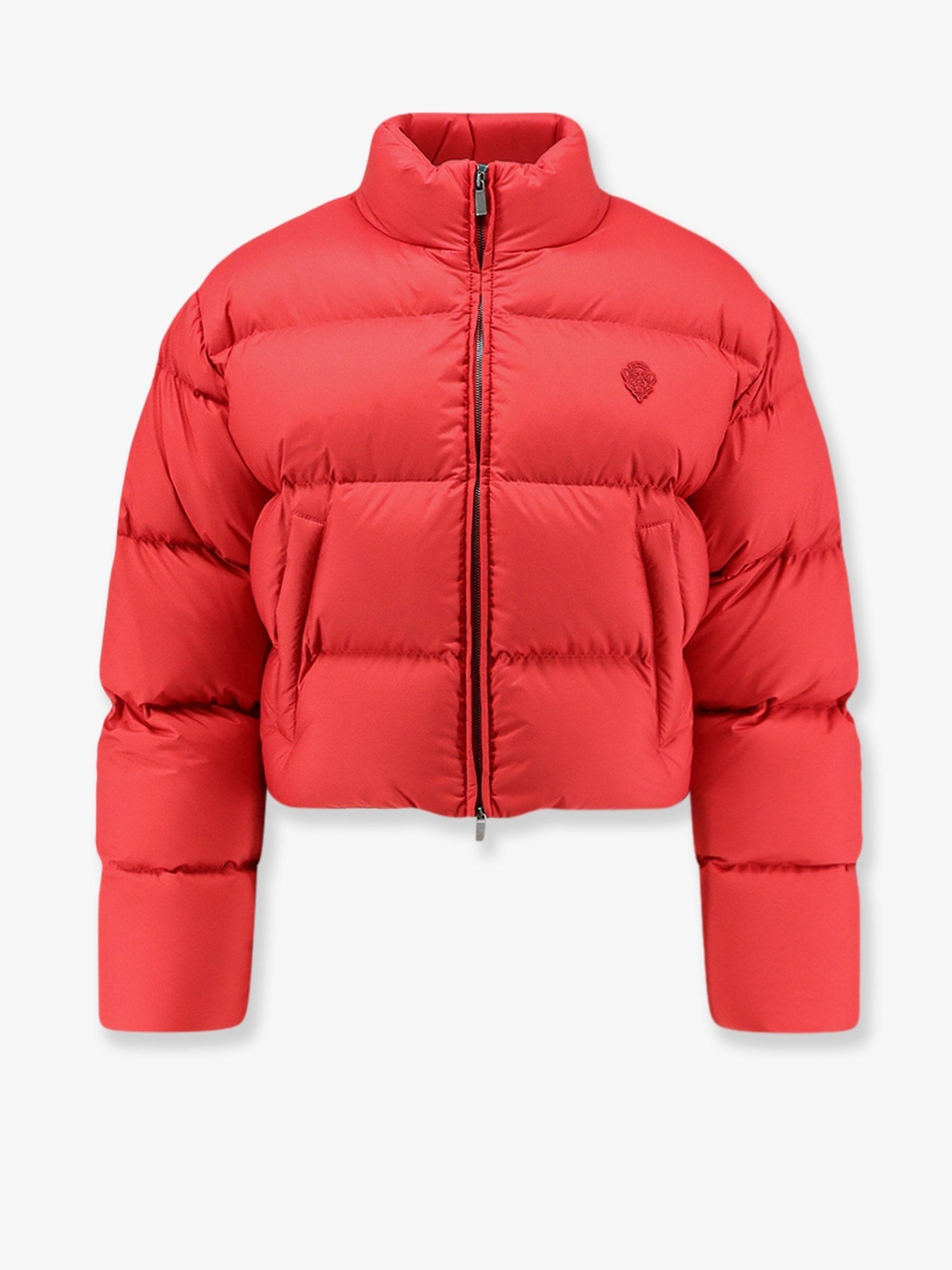 Crop Fit down jacket with iconic crest