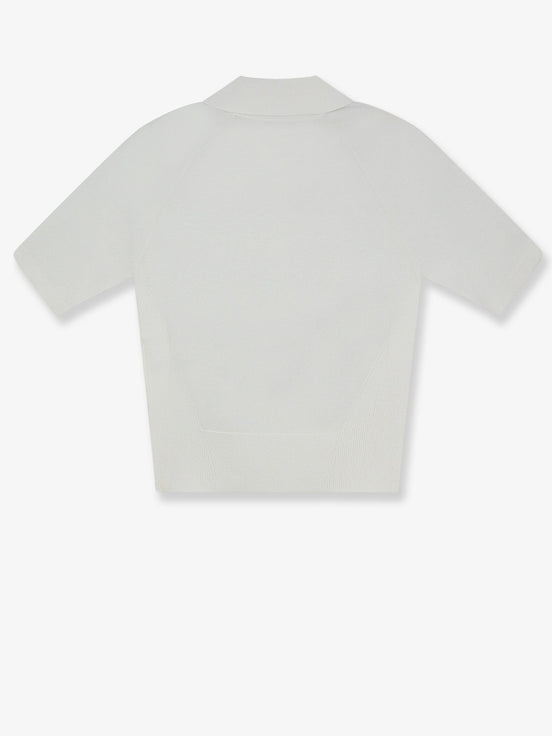 Givenchy Cropped cotton and silk polo shirt