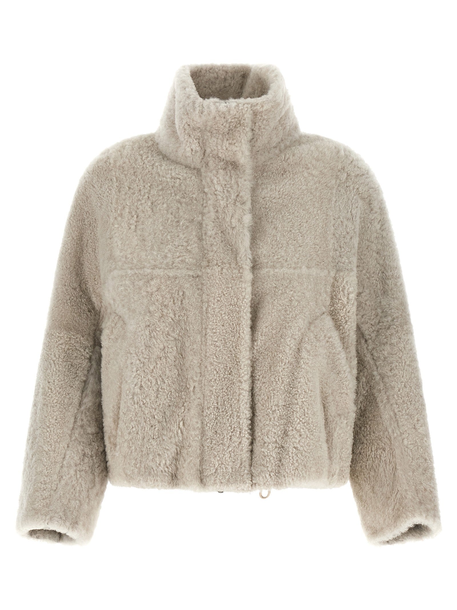 Short sheepskin coat