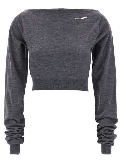 Cropped knit top