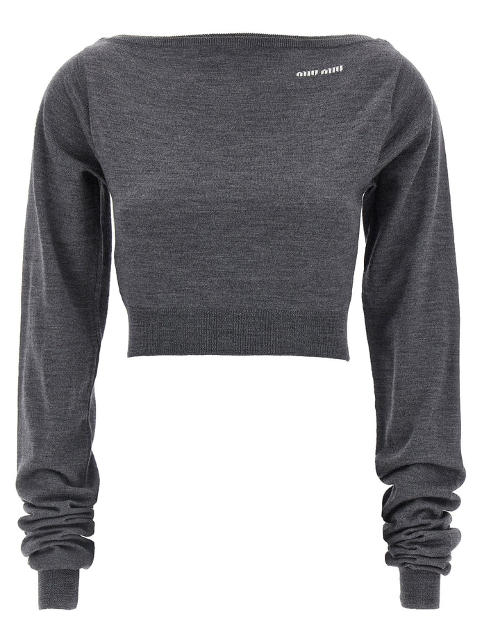 Cropped knit top