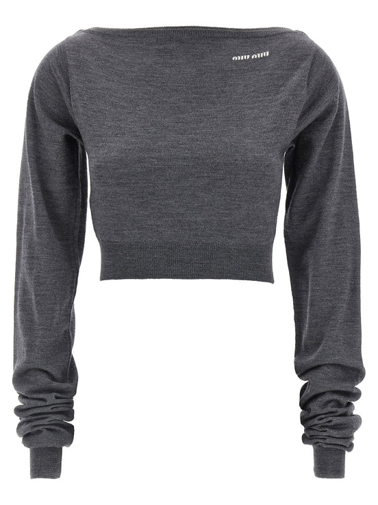 Cropped knit top