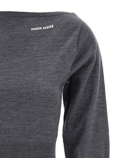 Miu Miu Cropped knit top