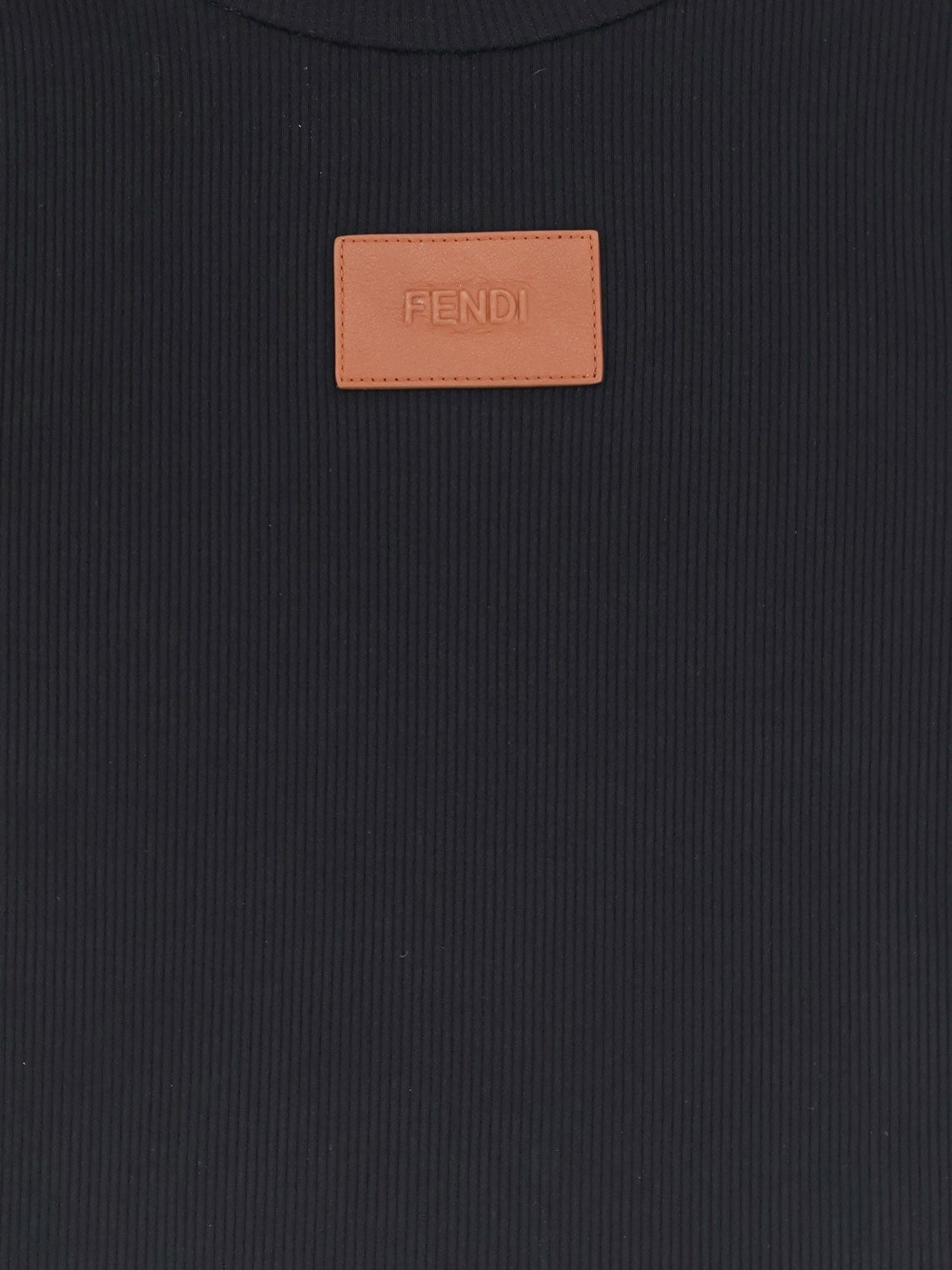 Cropped stretch cotton t-shirt