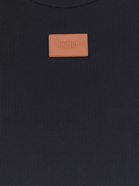 Cropped stretch cotton t-shirt