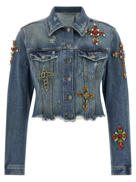Cross denim jacket