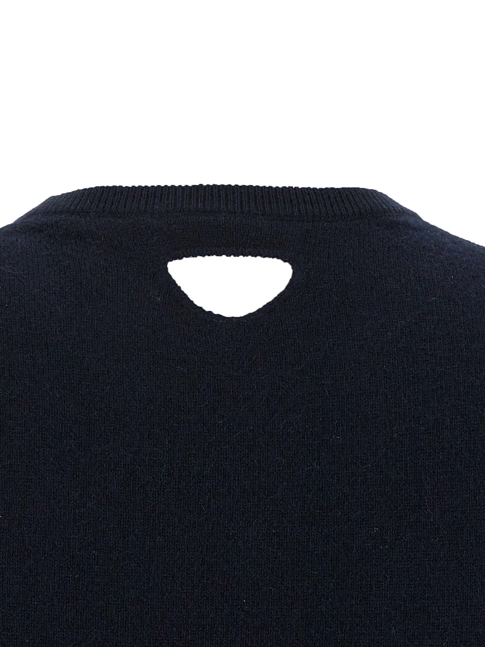 Cut-out logo sweater