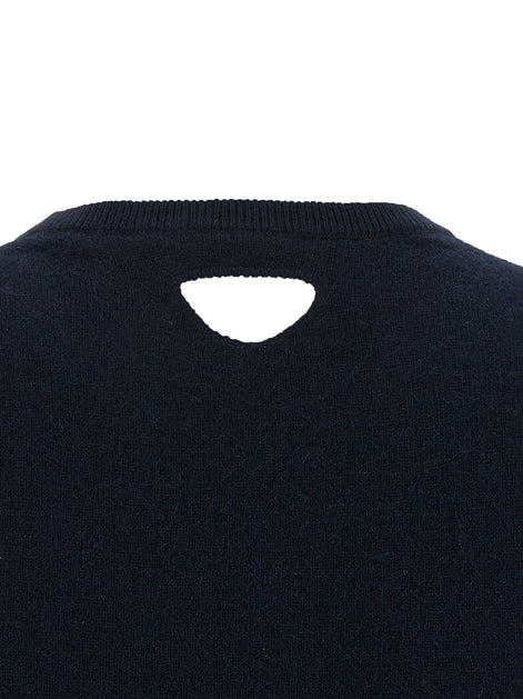 Cut-out logo sweater