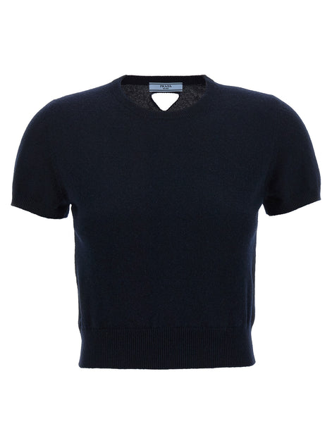 Cut-out logo sweater