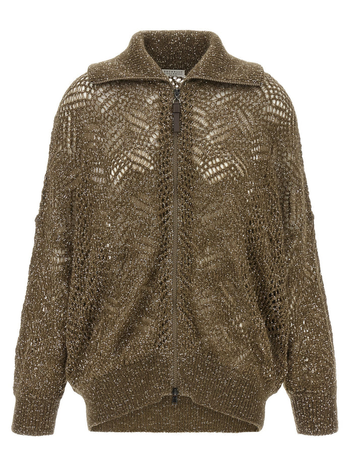 'Dazzling Abstract Leaf' cardigan
