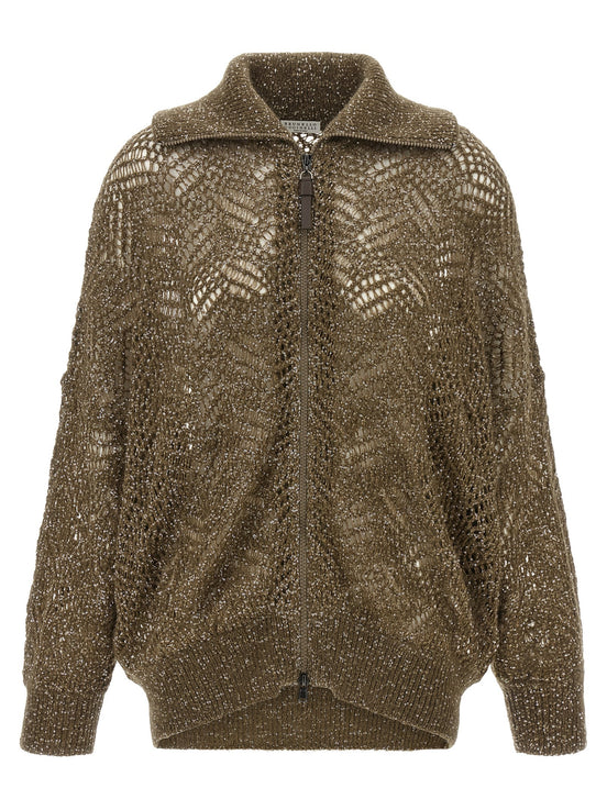 'Dazzling Abstract Leaf' cardigan