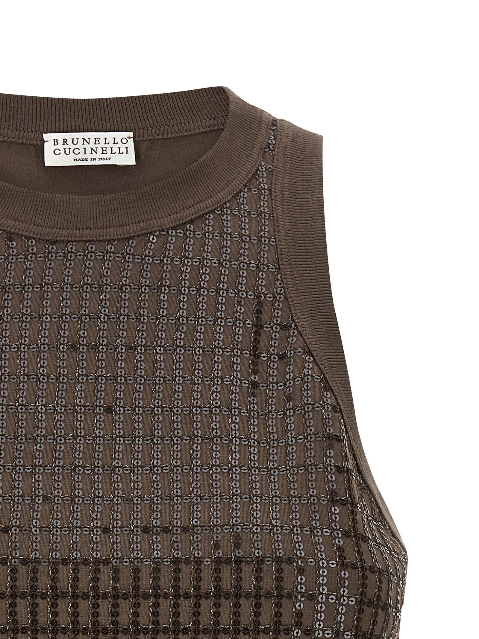 'Dazzling Check Embroidery' top