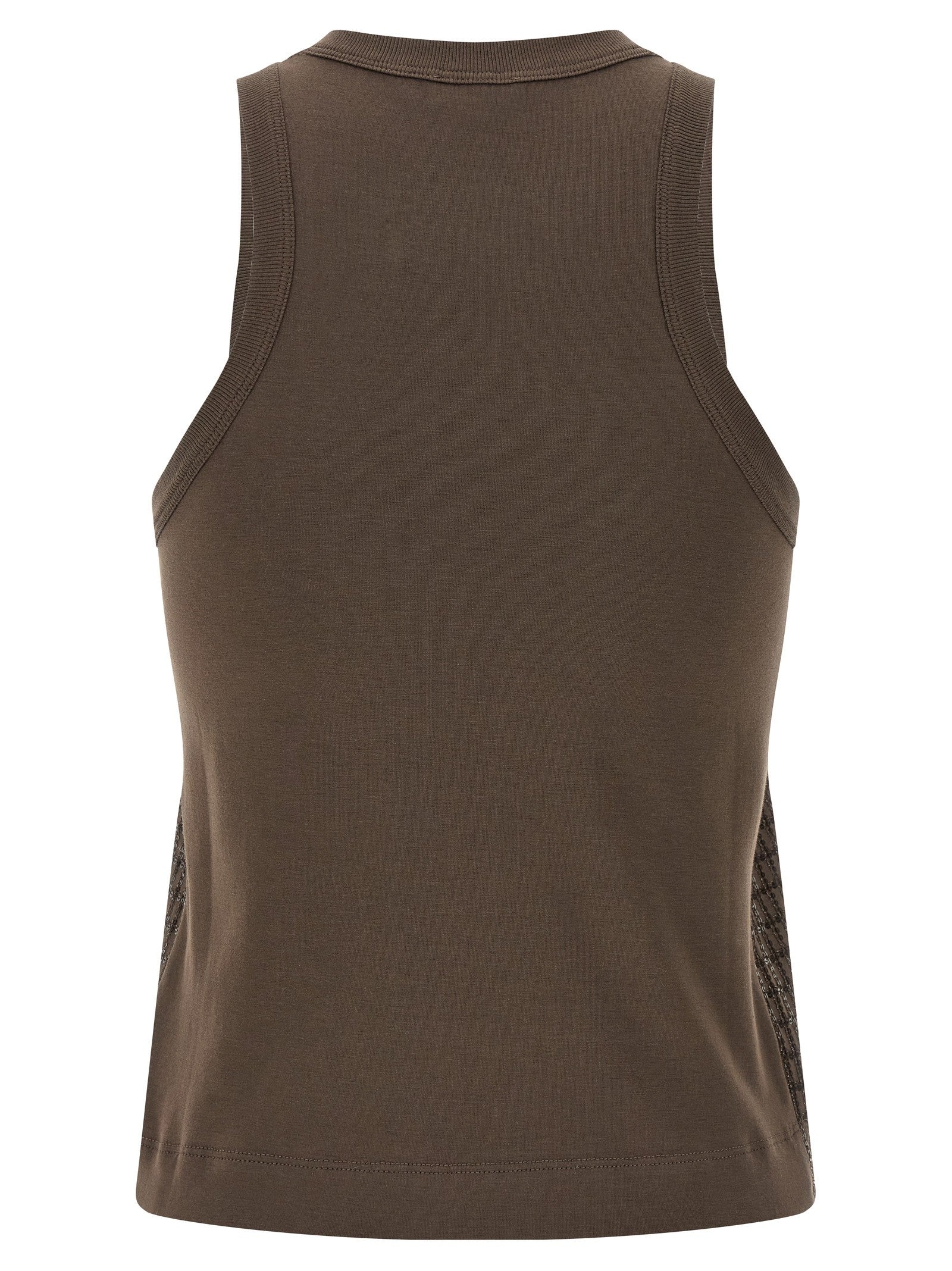 'Dazzling Check Embroidery' top