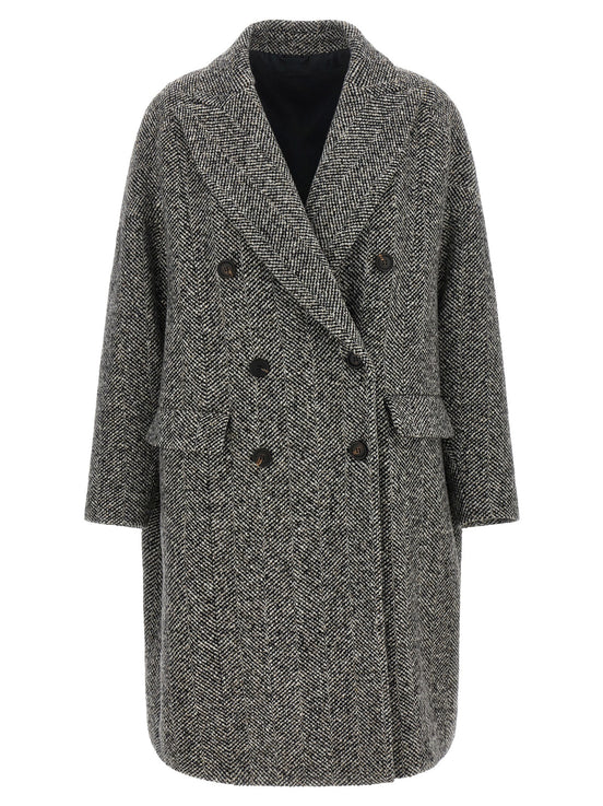 'Dazzling' chevron coat