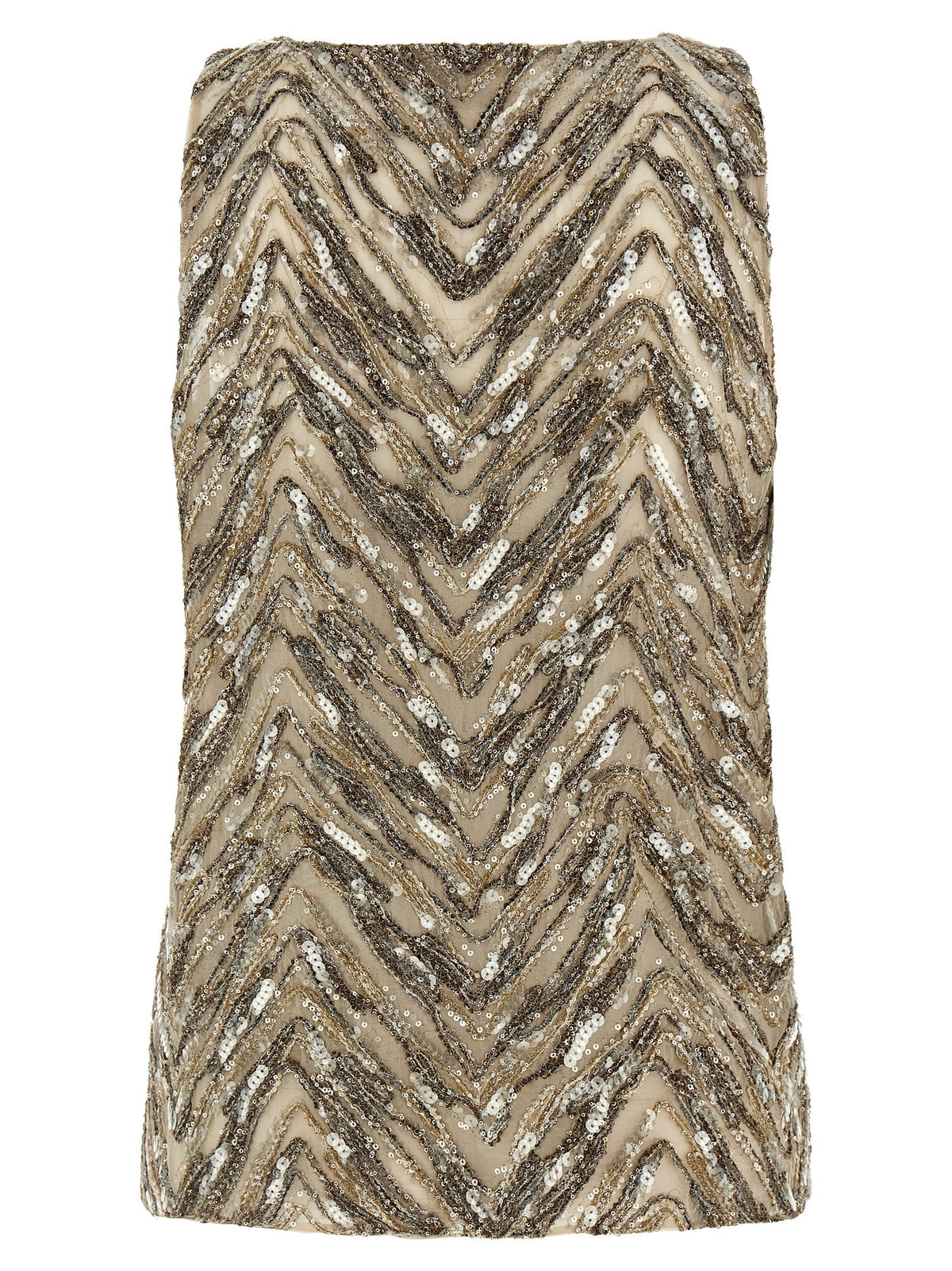 Brunello Cucinelli 'Dazzling Chevron Embroidery' top