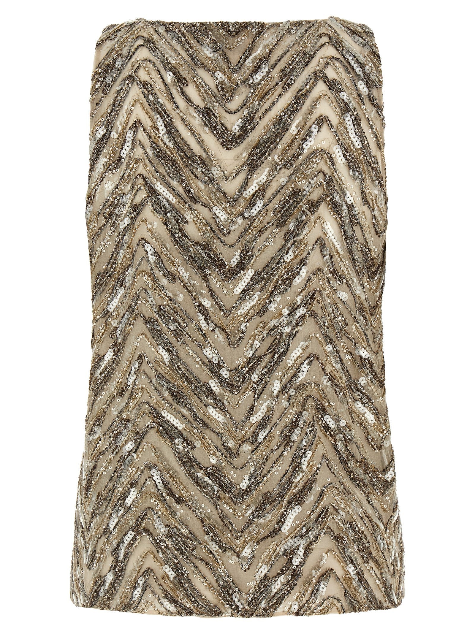 'Dazzling Chevron Embroidery' top