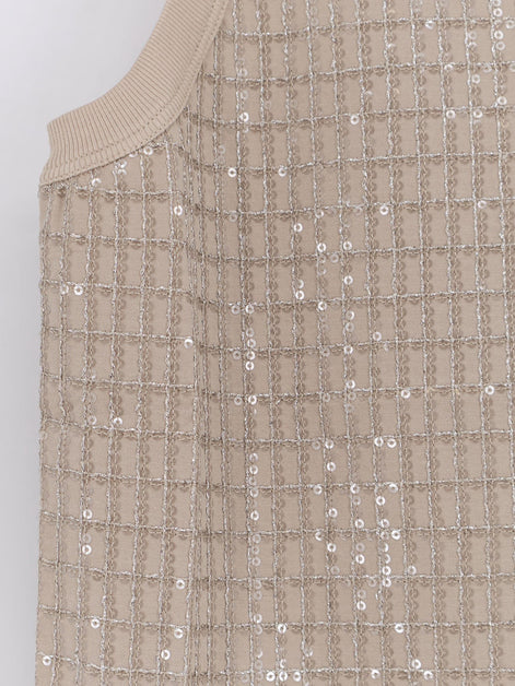 Dazzling pattern jersey tank top