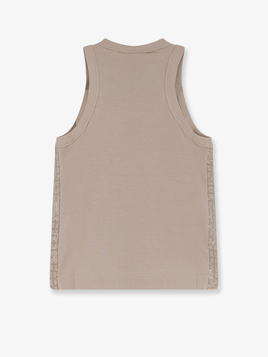 Dazzling pattern jersey tank top
