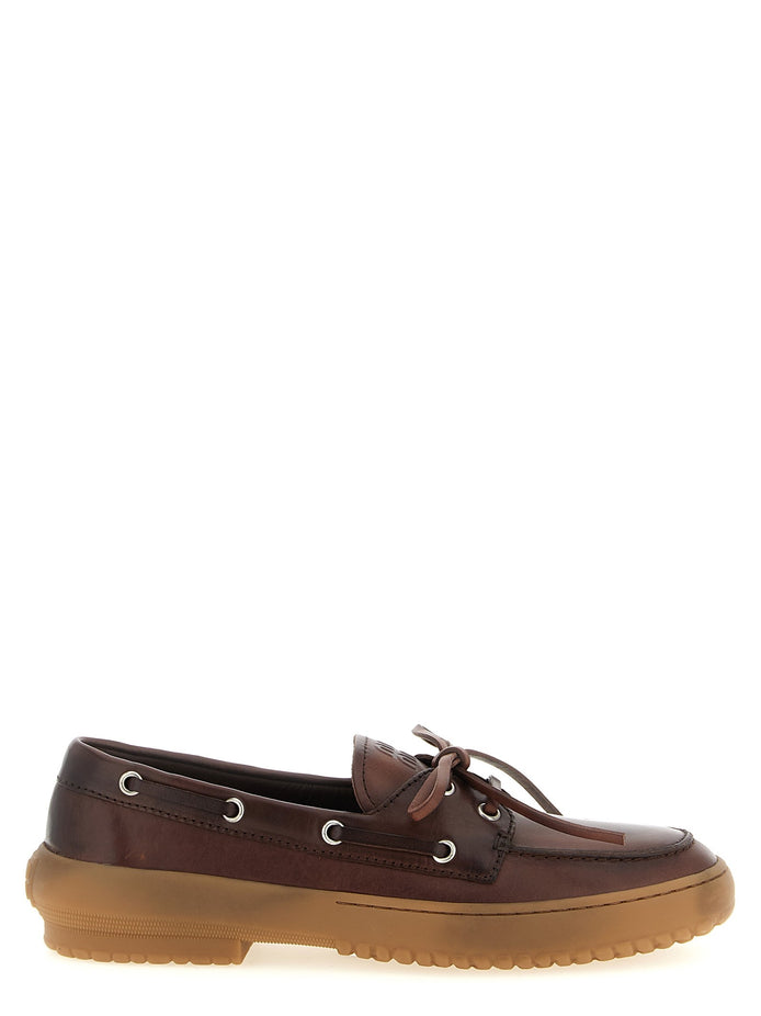 'Deck' leather loafers