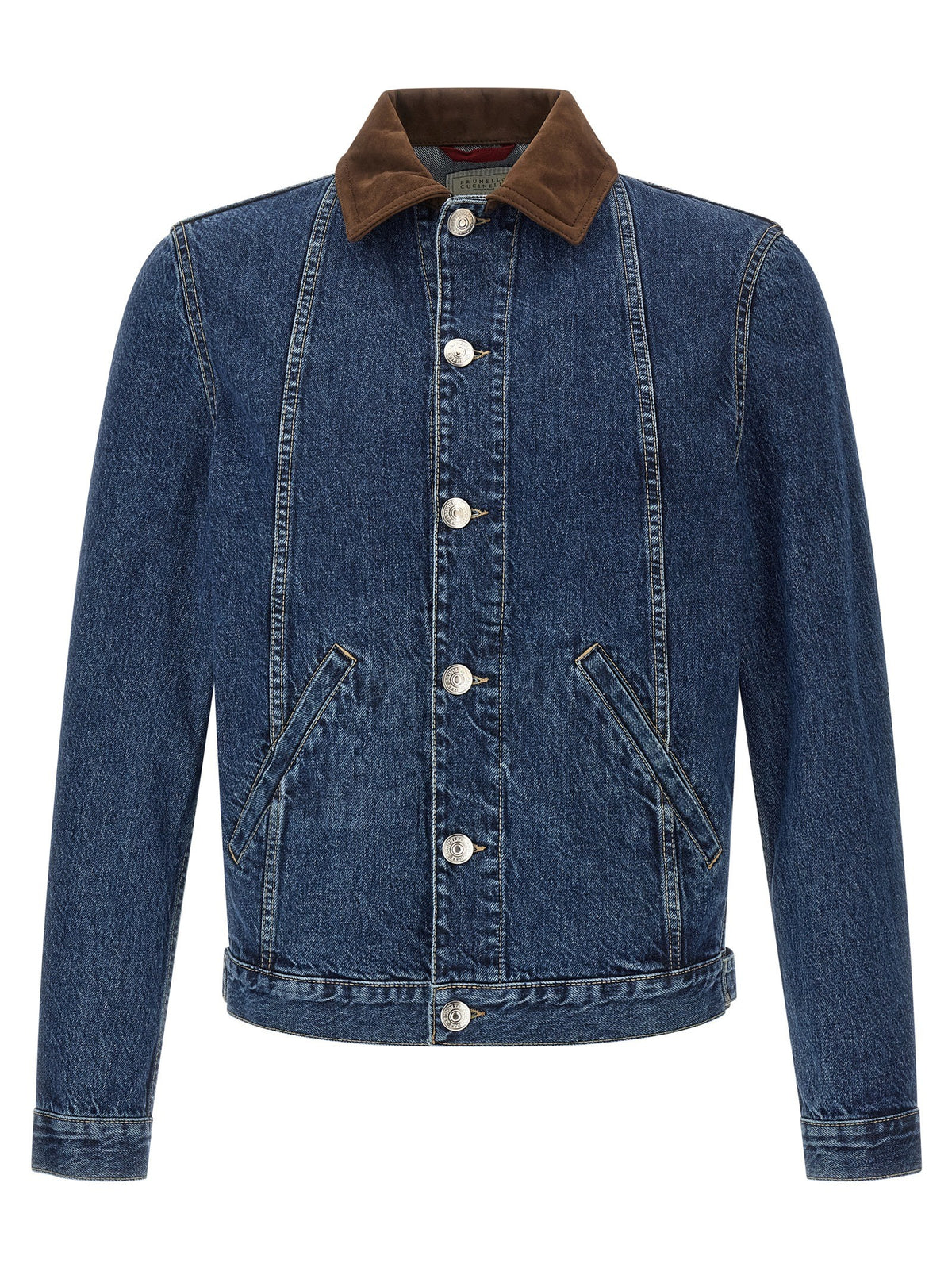 Denim and suede jacket