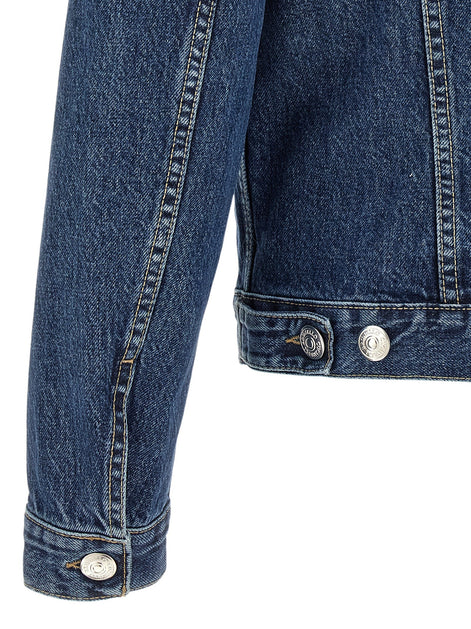 Brunello Cucinelli Denim and suede jacket
