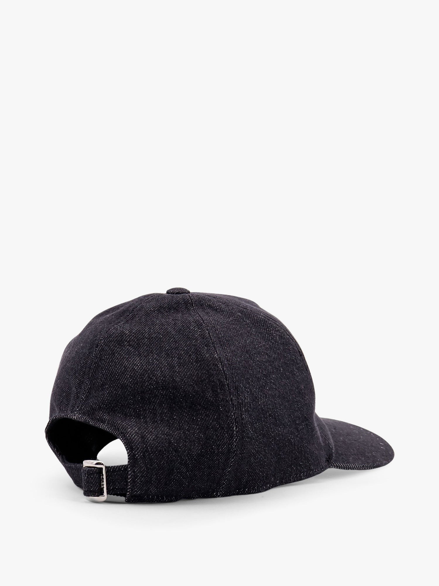 Denim baseball hat with logo embroidery