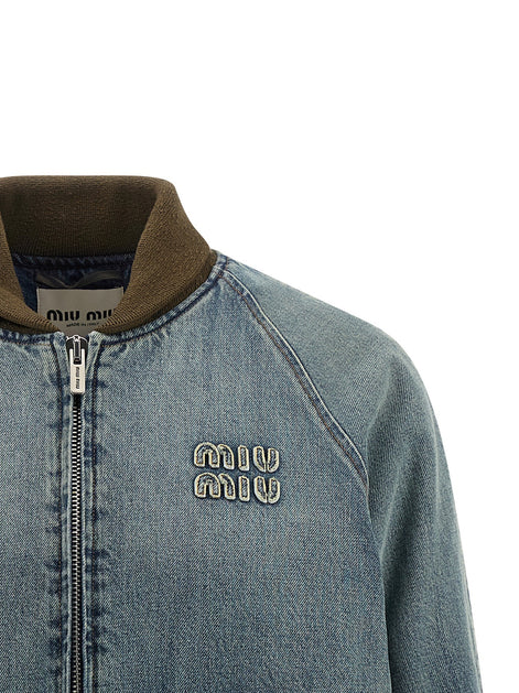 Denim bomber jacket