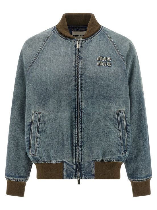 Denim bomber jacket