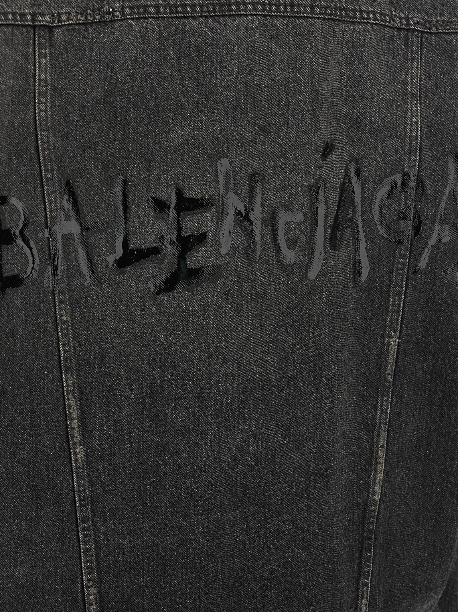 Denim jacket with used effect