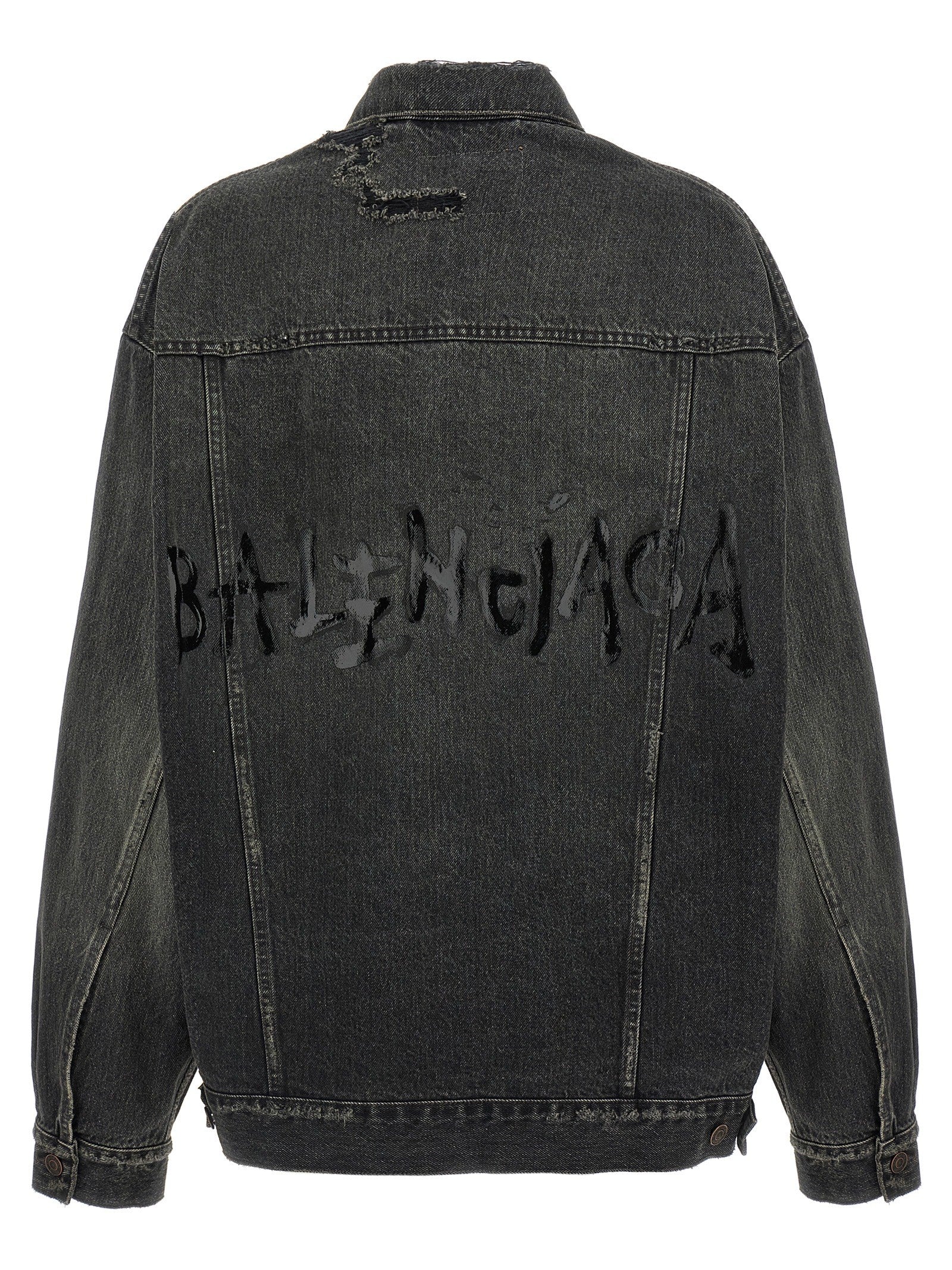 Denim jacket with used effect