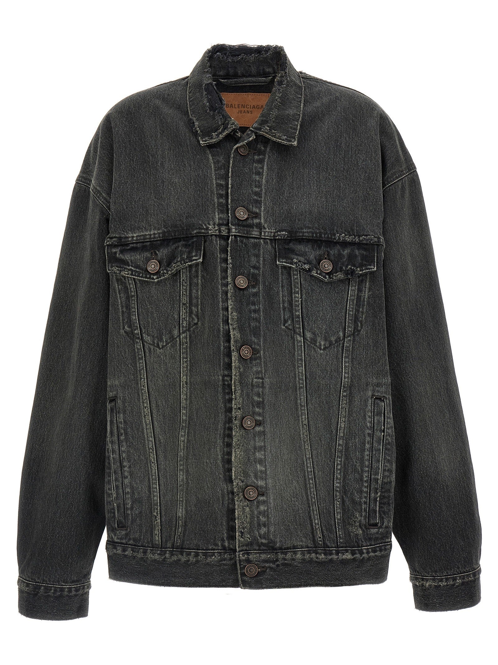 Denim jacket with used effect