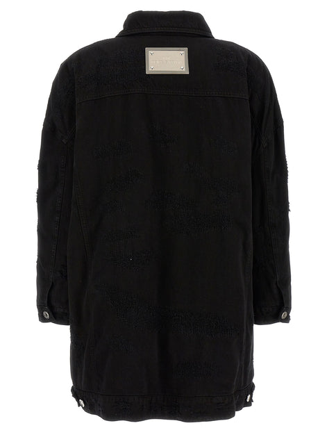 Denim long jacket