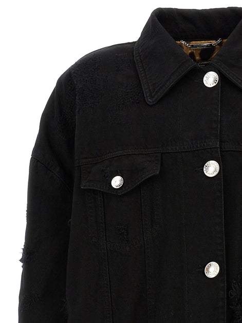 Denim long jacket