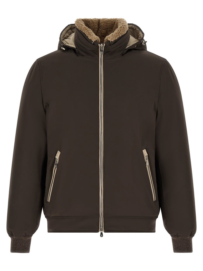 Detachable hood down jacket