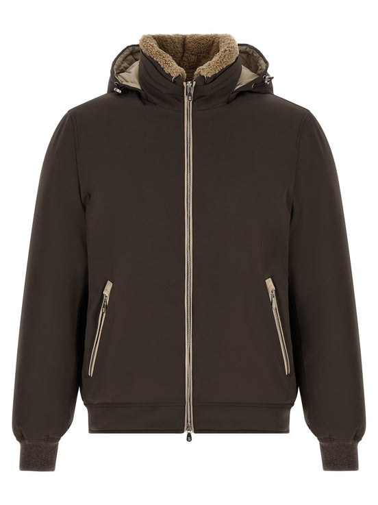 Detachable hood down jacket