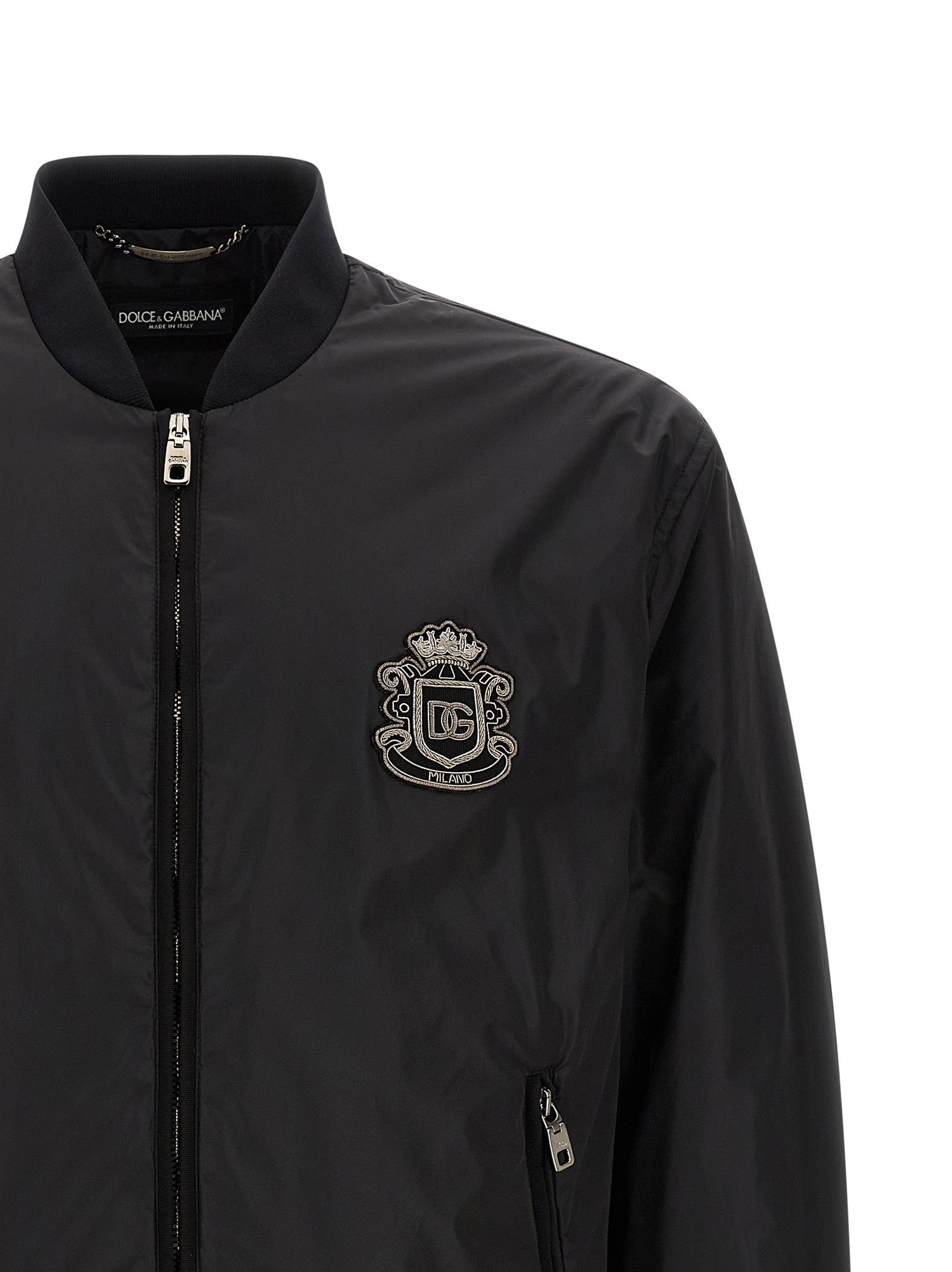 'DG' patch bomber jacket