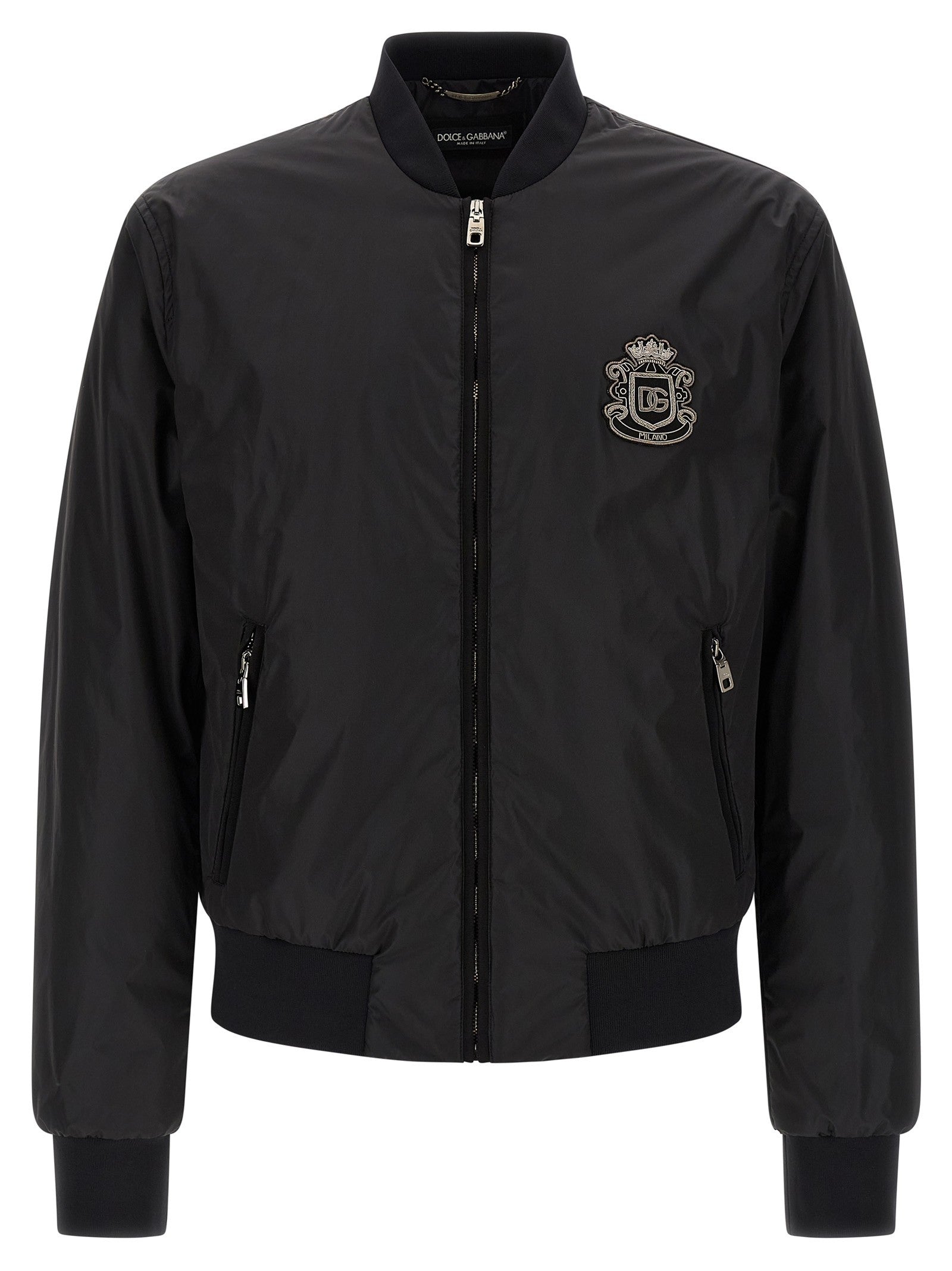 'DG' patch bomber jacket