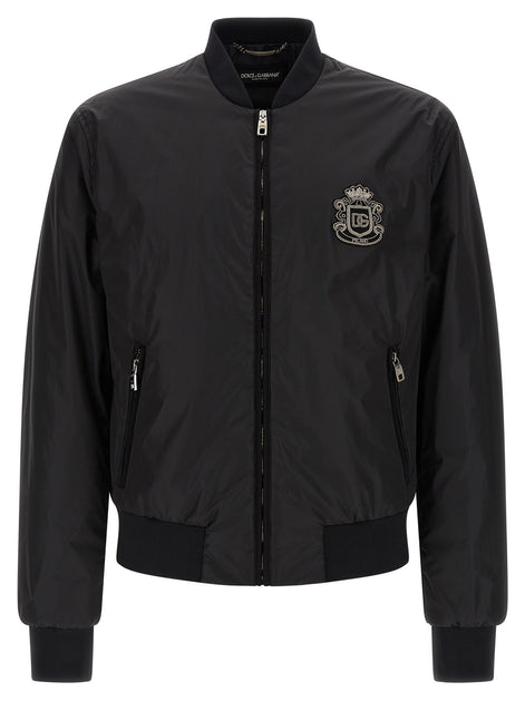 'DG' patch bomber jacket
