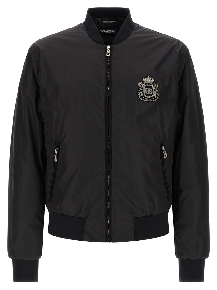 'DG' patch bomber jacket