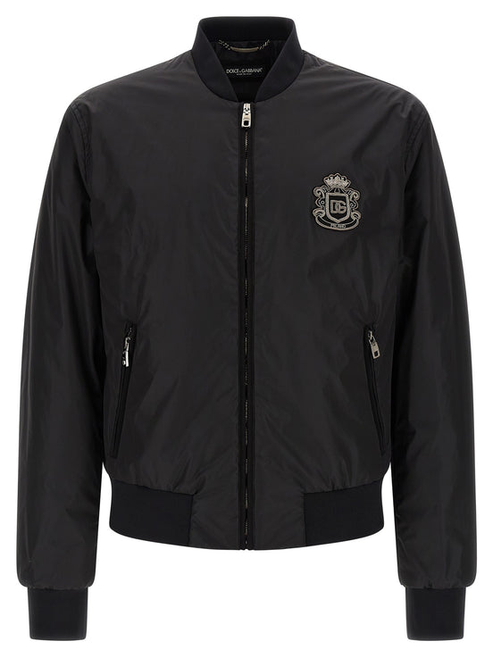 'DG' patch bomber jacket