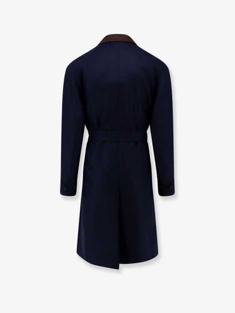Dior Dior Icons cashmere coat with leather collar