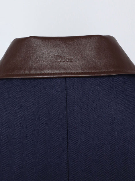 Dior Dior Icons cashmere coat with leather collar