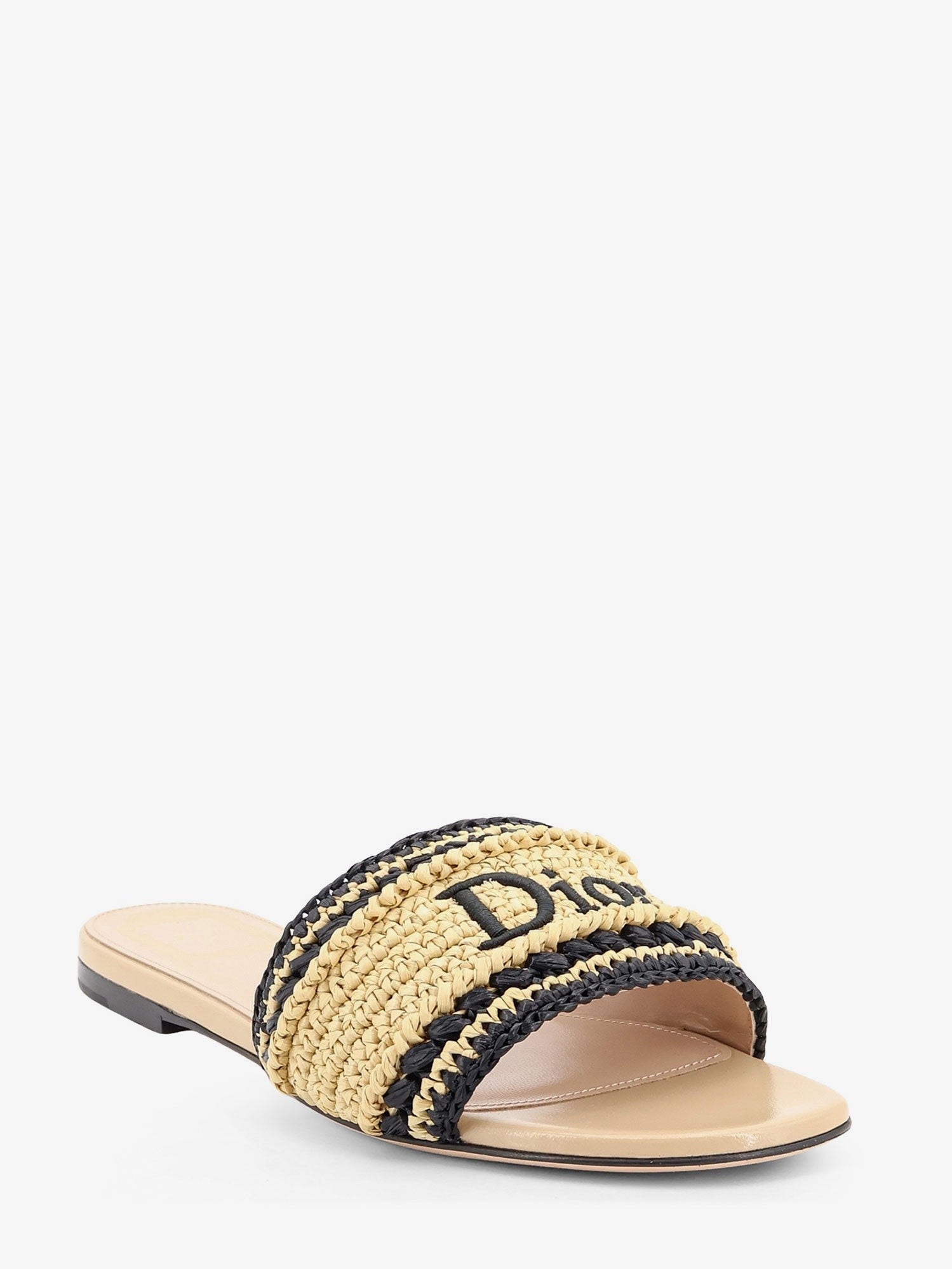 Dior Woven Dioriviera technical fabric and crochet raffia sandals