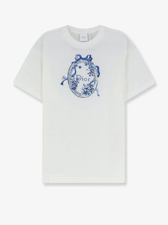 Dioriviera Cotton T-Shirt with Toile de Jouy Floral Garden Print