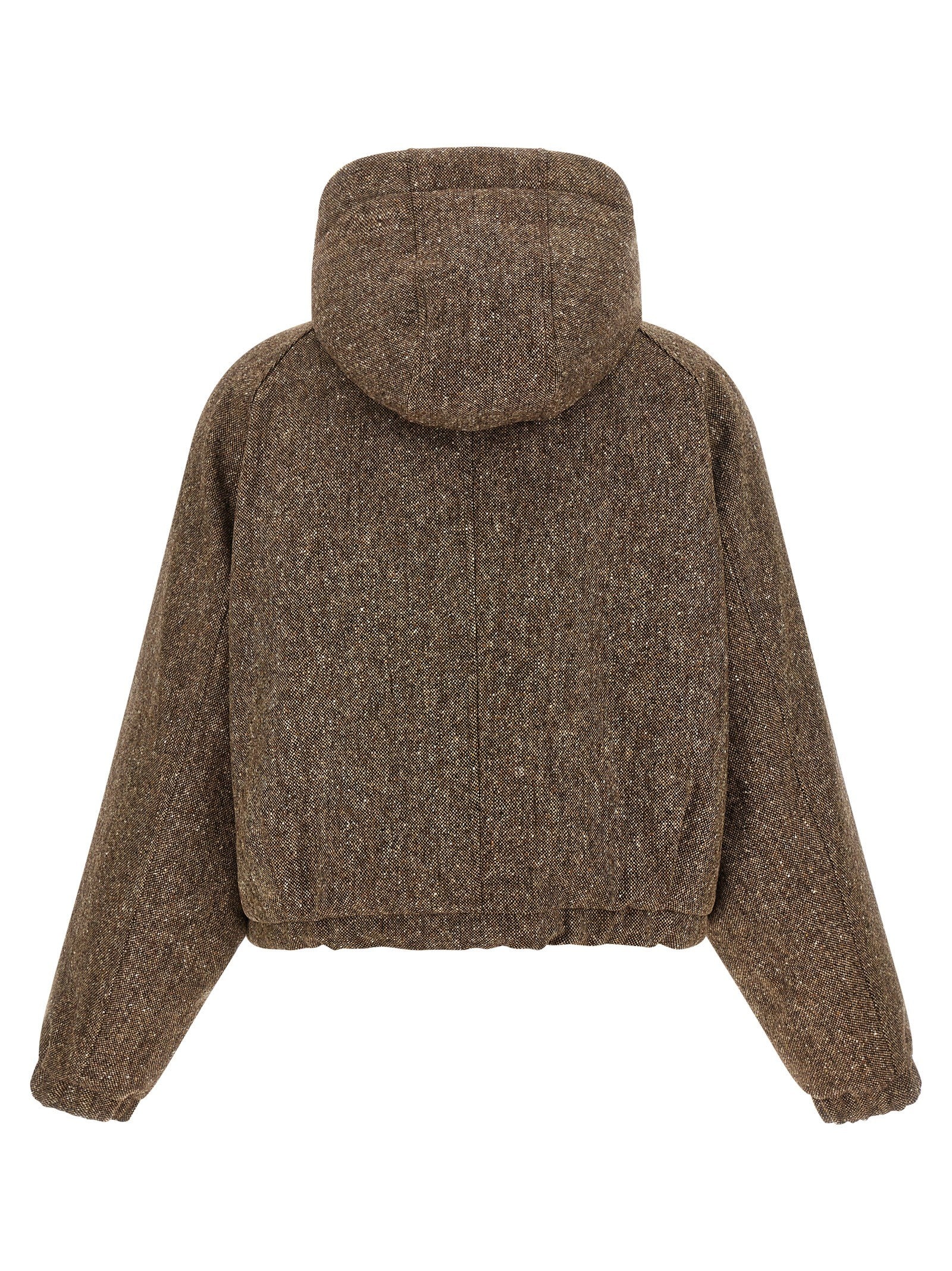 Donegal tweed down jacket