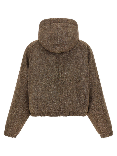 Donegal tweed down jacket