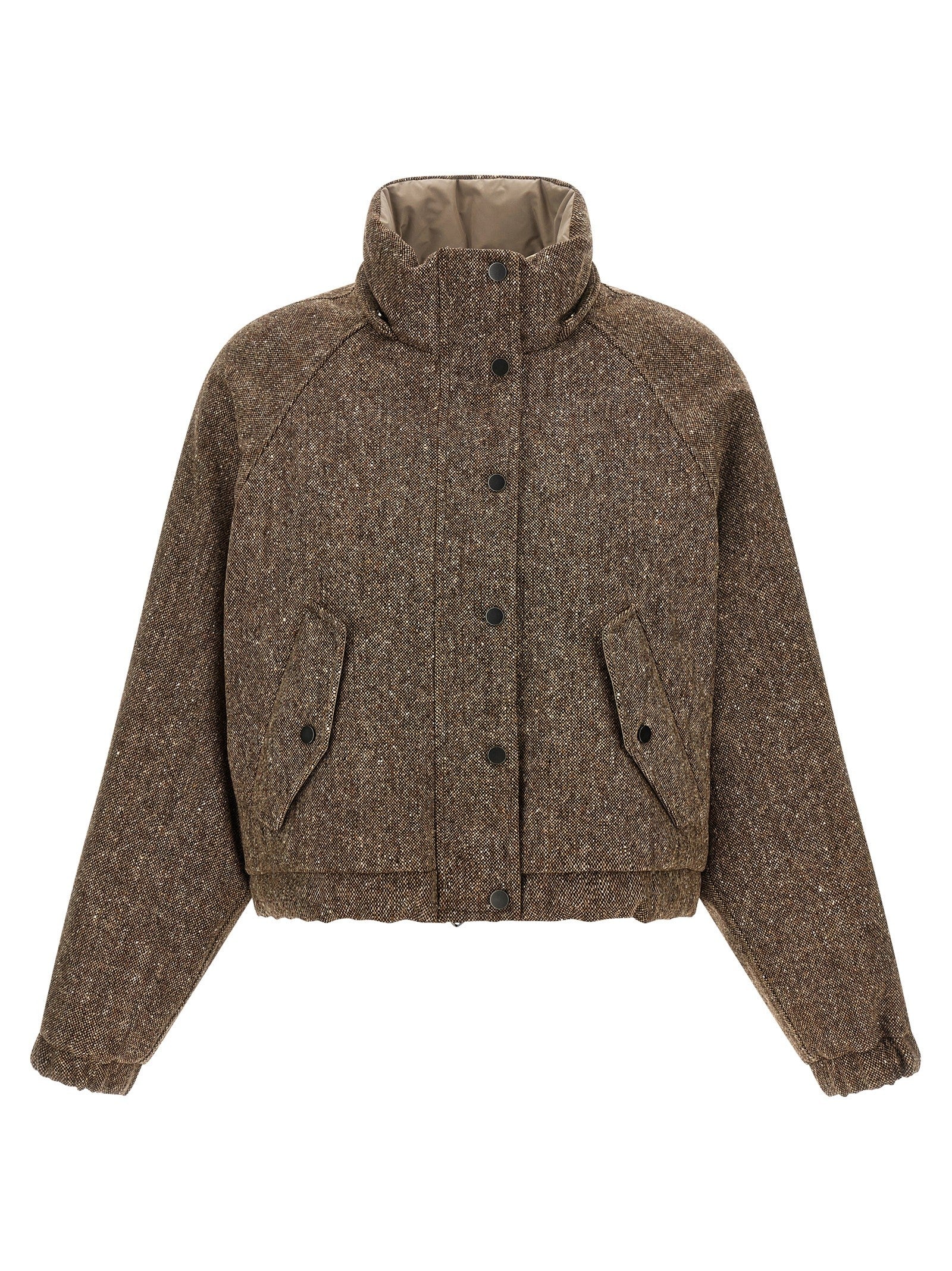 Donegal tweed down jacket