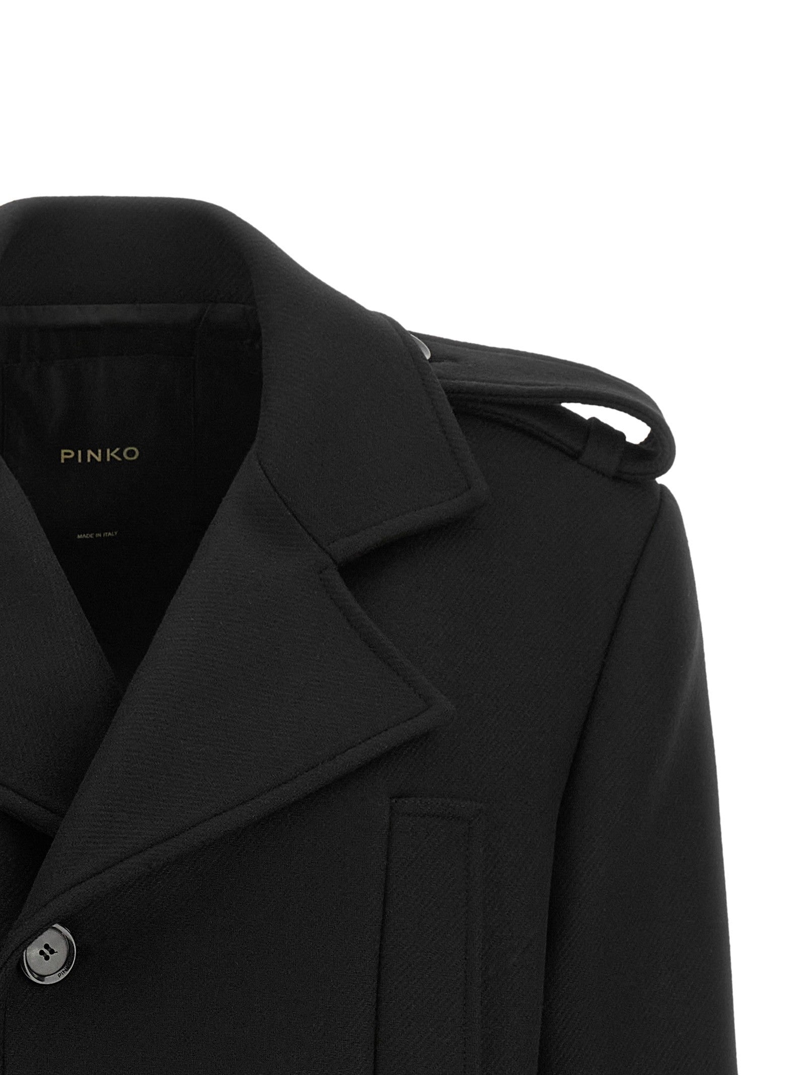 Pinko Double-breasted belted coat