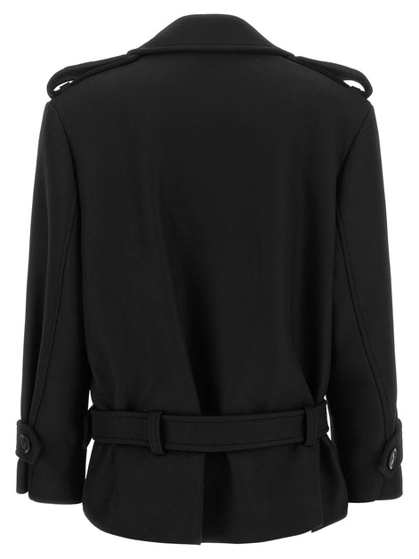 Pinko Double-breasted belted coat